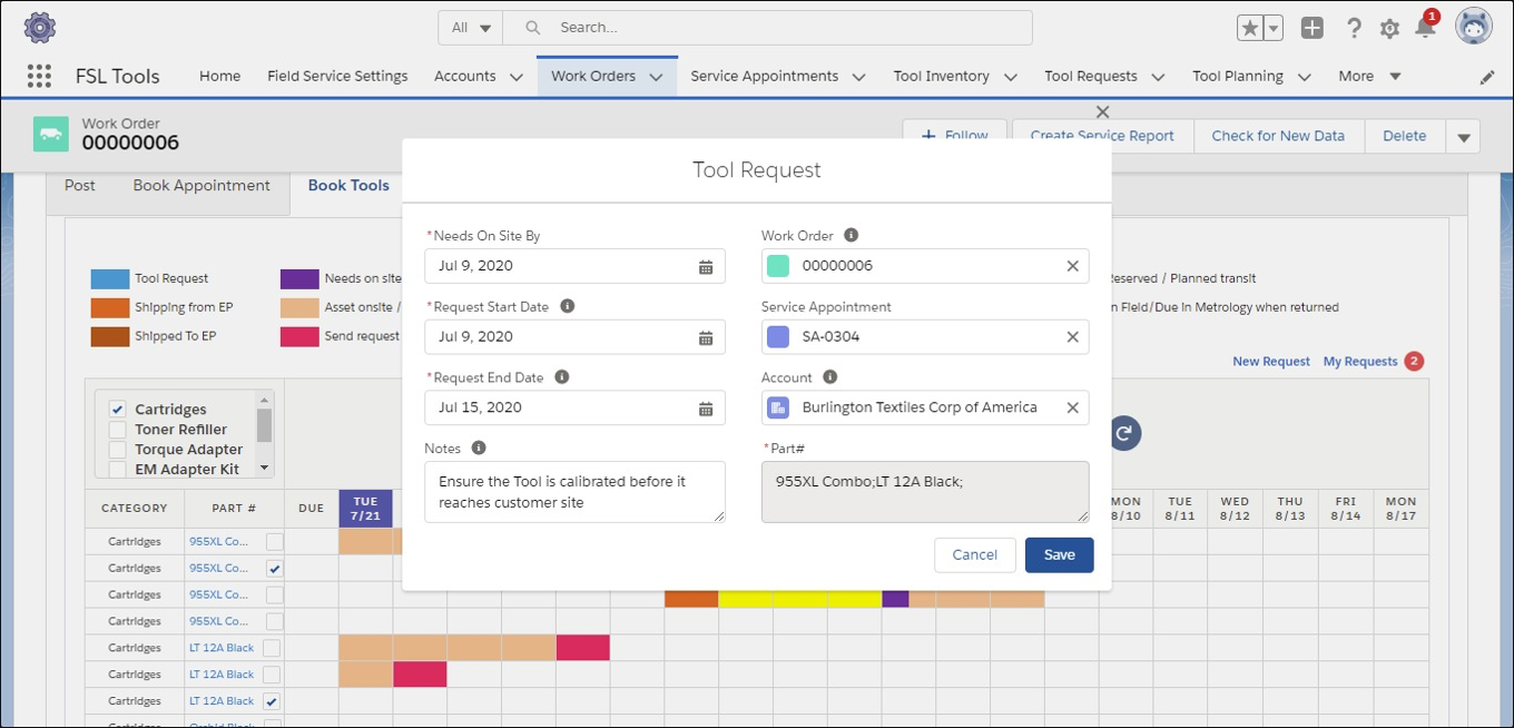 Tools Management/Scheduling